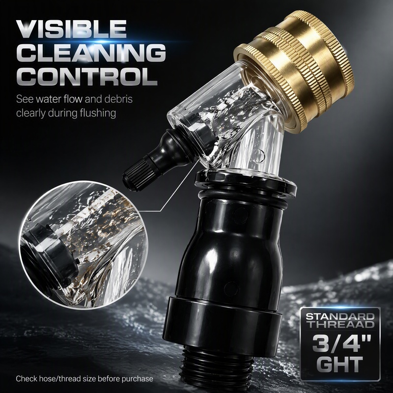 Commercial Kitchen Tap - Przezroczysty wizualny adapter filtra do wody,