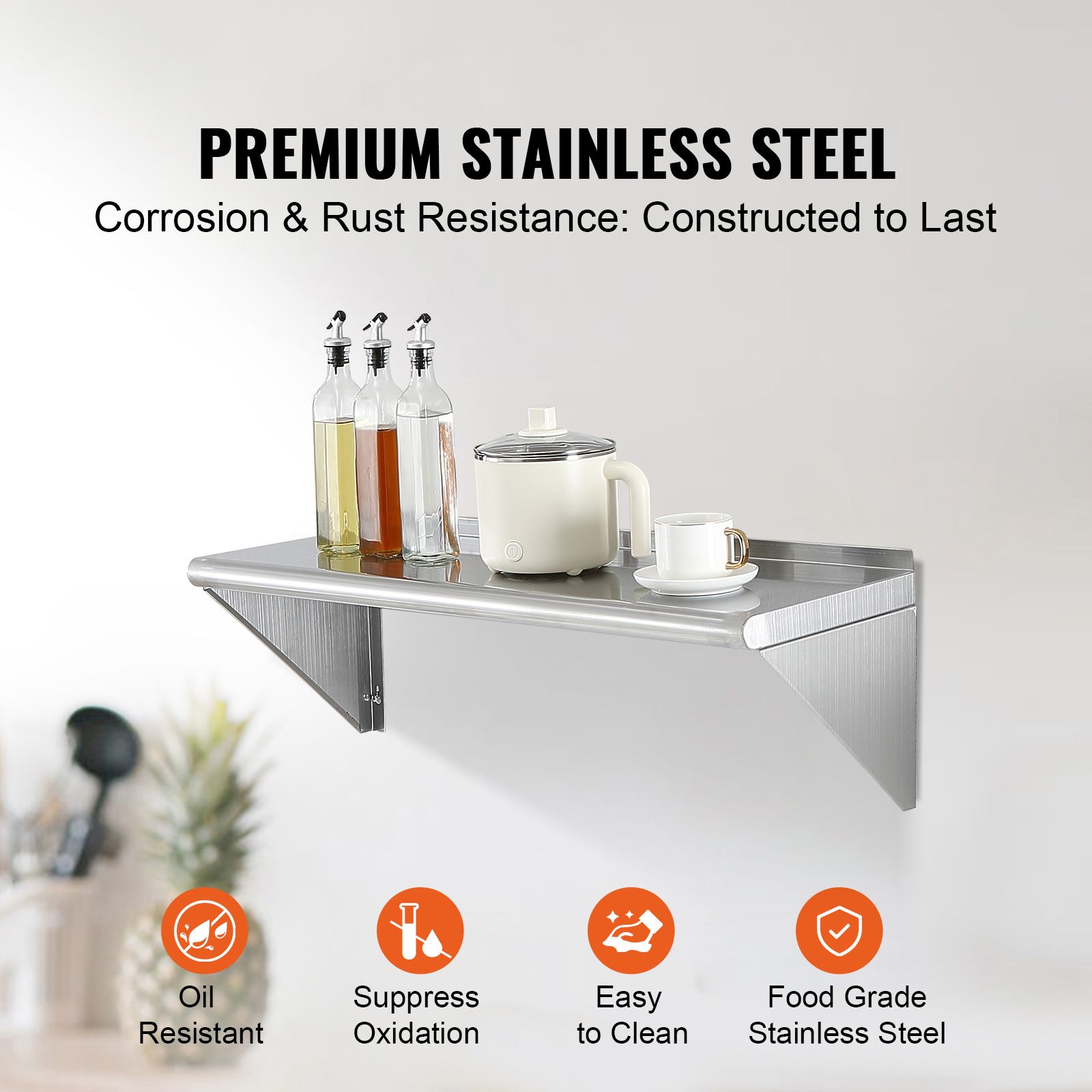 Commercial Kitchen Wall Shelves - Półka ze stali nierdzewnej 30 cm