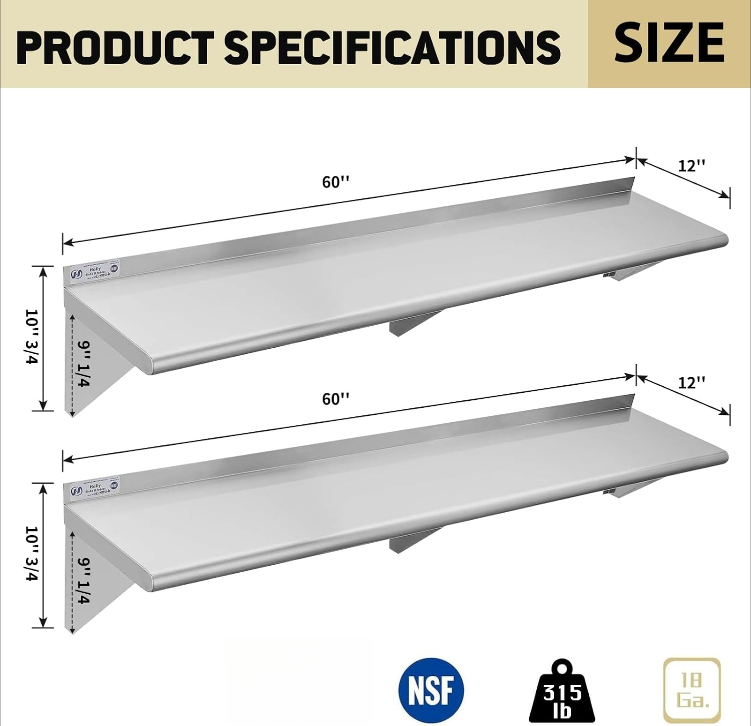 2 sztuki półek ściennych ze st – Commercial Kitchen Wall Shelves recenzja i cena