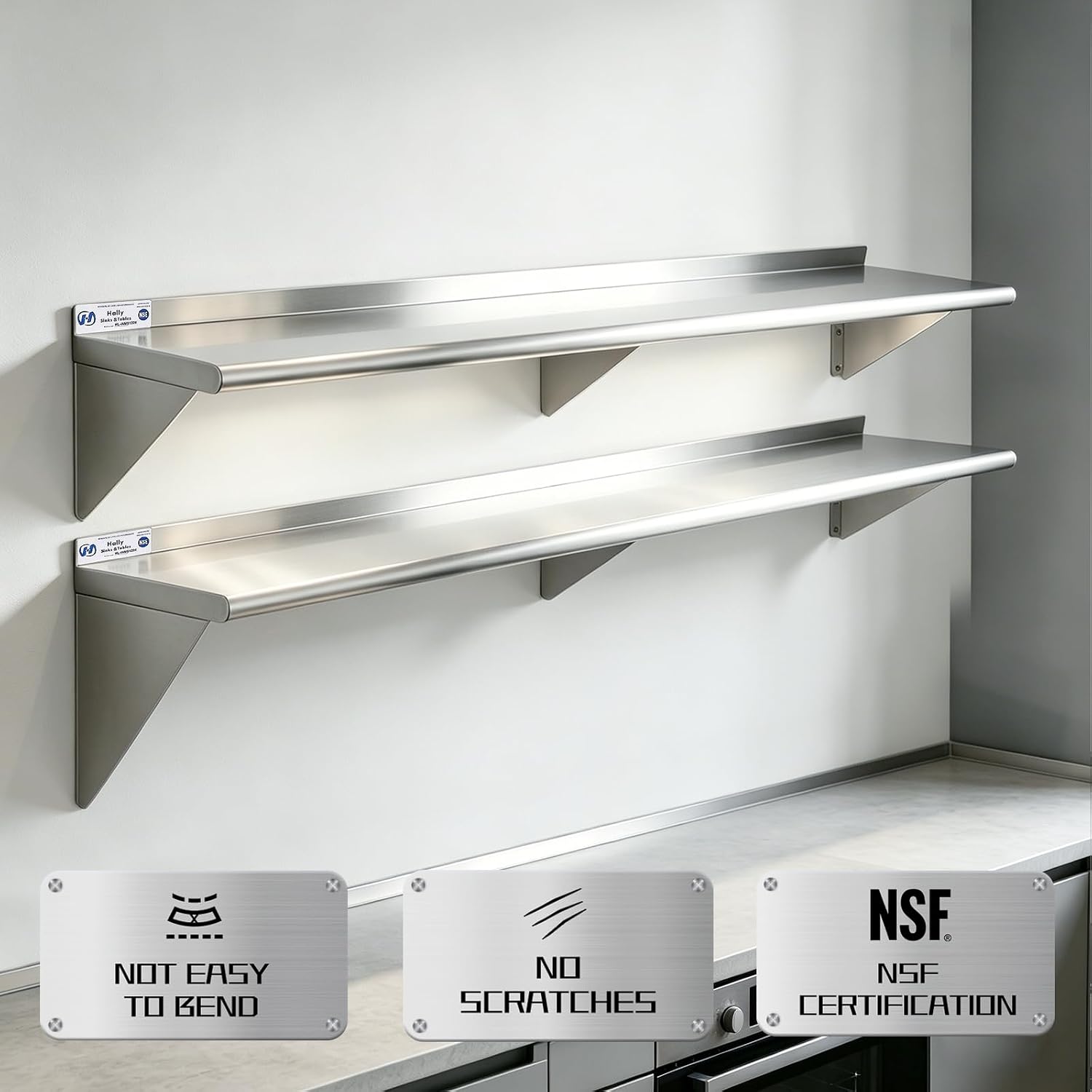 2 sztuki półek ściennych ze st – Commercial Kitchen Wall Shelves recenzja i cena